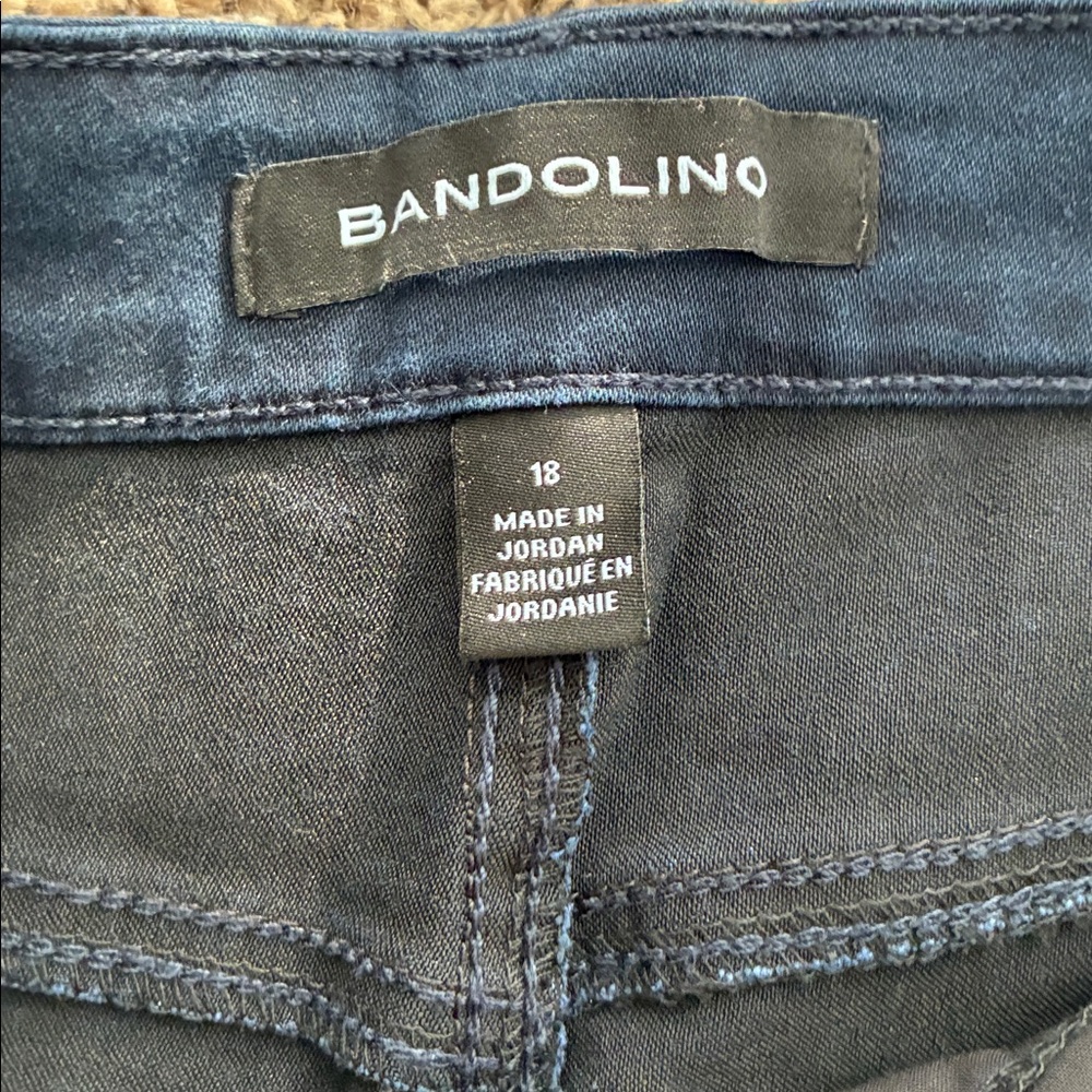 Bandolino Cotton Jeans Pants Amy Straight Leg Plus SZ 18 Blue New with Tags! - Picture 5 of 8